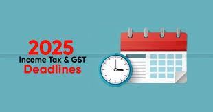 Income tax and GST Compliance calender